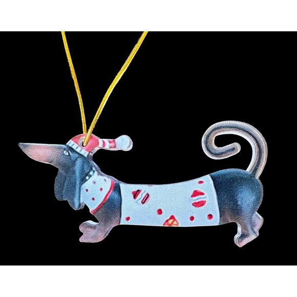 Dachshund Ornament New Gift tag hanger Doxie Weenie Dog Weiner German Pup - Picture 8 of 12